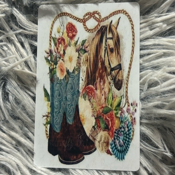Horse & Cowgirl Boots Magnet - Picture 1 of 2